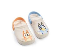BlueY & Bingo Unisex Kinder Clogs mit Fellfutter in Beige, Orange, Blau und Mehrfarbig | Lustige Cartoon-Schuhe für den Alltag | Einfaches Slip-On-Design für die Spielzeit Merch