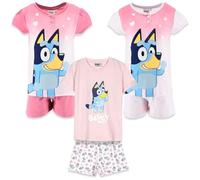 BlueY - Kurzarm-Pyjama, T-Shirt und Shorts, 100 % Baumwolle, Originalprodukt, für Mädchen und Jungen, Rosa 20034, 5 Jahre