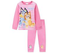 BlueY Mädchen Langes Schlafanzug Pyjama Set - Geschenke für Kinder (Rosa/Weiß, 5-6 Jahre)