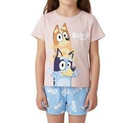 BlueY Mädchen Pyjama, Weiches Baumwoll T-Shirt mit Kurzen Ärmeln und Shorts, Größen 3 bis 6 Jahre (DE/NL/SE/PL, Alter, 3 Jahre, Regular, Rosa)