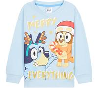 BlueY Mädchen Weihnachtspullover, kuscheliger Pullover Kinder mit Motiv - Geschenke für Kinder (Blau, 2-3 Jahre)