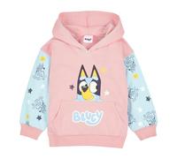 Bluey Modischer Kapuzenpullover aus Baumwolle für Mädchen, Rosa, 92-98