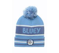BlueY Mütze für Jungen und Mädchen, Chloe Design Pom Pom Strickmütze, Wintermütze Geschenk für Kinder | Blau