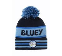 BlueY Mütze für Jungen und Mädchen, Chloe Design Pom Pom Strickmütze, Wintermütze Geschenk für Kinder | Dunkelblau
