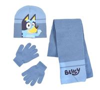 BlueY Mütze, Schal und Handschuhe für Jungen, Winterset Mütze, Schal und Handschuhe, Winteraccessoires für Kinder, Geschenk für Jungen (DE/NL/SE/PL, Numerisch, 53, Blau)