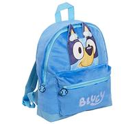Bluey Rucksack für Kinder, Schule, Kindergarten, Jungen, Mädchen, 3D-Plüsch-Rucksack, Reisekissen, Mittagessen, Büchertasche, blau, Einheitsgröße