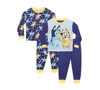 BlueY Schlafanzug Für Jungen | 2er-Pack Pyjamas Für Kinder | Jungen Schlafanzug Sets Im Doppelpack | Offizielles Merchandise | Blau | 110
