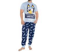 BlueY Schlafanzug | Schlafanzüge Für Herren | Kurzarm Pyjama Set Herren | Blau XL