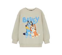 BlueY und Bingo Kids Beige Cartoon Langarm-Grafik-T-Shirt | Klassisches Freizeitoberteil zum Überziehen mit Rundhalsausschnitt für Unisex-Kinder