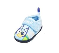 BlueY, Unisex-Kinderhausschuhe für Jungen oder Mädchen, mit Klettverschluss und 3D-Schwanz, blau, Größe 12 UK, 31 EU