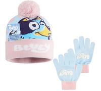 BlueY Winterset für Mädchen 3-6 Jahre, 2er- oder 3er-Set Weiche, Handschuhe und Schal, Hellblau Marineblau, Geschenkidee Kinder (Rosa/Mehrfarbig 2 Stück)