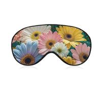 Blumen als Hintergrund Augenmaske für Damen & Herren, atmungsaktive & verstellbare Augenabdeckung, ultraweiche Schlafmaske, leichte Reise-Augenbinde für Flugzeug, Nickerchen, Nachtschlaf