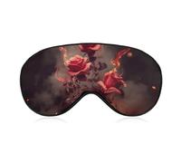 Blumen Brennende Augenmaske, Seitenschlafmaske Licht Augenbinde Schlafmaske Nasenpolster und Gummiband für Kinder Frauen Männer