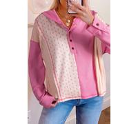Blumen Farbblock Hoodie M