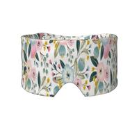 Blumen Frühlingsblumen Schöne Blaue Rosa Rose Grüne Blätter Süße Farben, Vollständige Augenabdeckungen, lichtblockierende Augenmaske, Schlafaugen- und Ohrenschützer