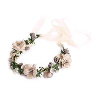 Blumen Haargirlande Kronen Stirnband Mit Band Modisches Damen Blumenkranz Haarband Für Hochzeit Braut Party Fotos Wandmontage Blumentopfhalter Behälter Hängevasen Für Blumen Topflappen