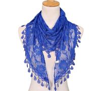 Blumen-Haarschal-Stirnband für Frauen Dreieckiger Schal aus Spitze, modischer, ausgehöhlter Damen-Dreiecksschal in Volltonfarbe mit Rosenmuster Haarbänder(7)