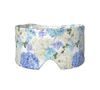 Blumen Hortensie Weiß Marineblau Farbverlauf, Vollständige Augenabdeckungen, lichtblockierende Augenmaske, Schlafaugen- und Ohrenschützer