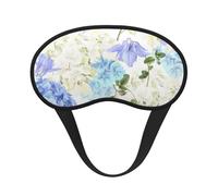 Blumen Hortensie Weiß Marineblau Farbverlauf,Vollständige Augenabdeckungen, lichtundurchlässige Schlafmasken, Verdunkelungs-Augenschützer