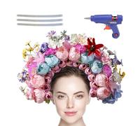 Blumen-Stirnband, Blumenkranz für Damen, Hochzeitshaarreif, Set zur Herstellung von Haarreifen, mit Blumenkränzen, schöne -Haarbänder für Hochzeitsfeier, Foto-Requisiten