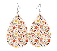 Blumen- und Schmetterlings-Ohrringe für Damen, modische tropfenförmige Leder-Ohrringe für Damen, trendig, bunte Tropfenohrringe, Schmuck