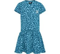 hummel hmlFLOWY AOP kurzarm Kleid Mädchen 7058 - blue coral 110
