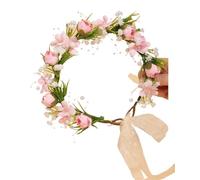 Blumenkranz Blumenkranz, 1 Stück, Wald-Haarreif for Erwachsene, Hochzeits-Haarschmuck, stimmungsvolle Kopfbedeckung(Pink)