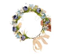 Blumenkranz Blumenkranz, 1 Stück, Wald-Haarreif for Erwachsene, Hochzeits-Haarschmuck, stimmungsvolle Kopfbedeckung(DEEP BLUE)