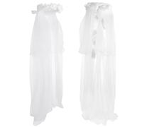 Blumenschleier Haarreif aus Gauze Weiß für Kinder Halloween Geschenkideen | Eleganter Kopfschmuck, Dekorativ und Auffällig, für Fotografie Sowie Brautschleier, für Mädchen