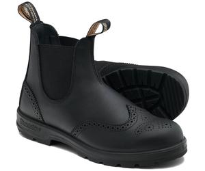 Blundstone Chelsea Boots #2443 Brogued Black Leather (Classics Series) Black-9UK