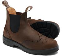 Blundstone Chelsea Boots #2444 Brogued Antique Brown Leather (Classics Series) Brown-3UK