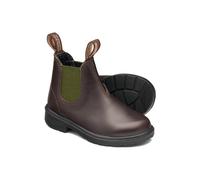 Blundstone - Kid's #2394 Brown Leather With Olive Elastic - Freizeitstiefel, Gr. 35.5, grau (Brown)