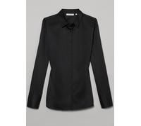 ETERNA Regular Bluse Langarm Hemdkragen Blickdicht schwarz
