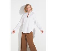 Satin Shirt Bluse in weiß unifarben 38
