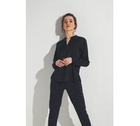 ETERNA Female Satin Shirt Bluse unifarben Loose FIT 44_D_1/1, 1/1, dunkelblau