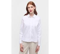ETERNA Loose Bluse Langarm Hemdkragen Popeline weiß