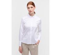 ETERNA Bluse Satin Shirt 2BL04302 Fitted unifarben Langarm weiß Größe 44