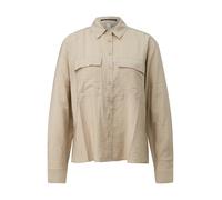 Leicht glänzende Viskosemix-Bluse mit aufgesetzten Taschen 38 Beige 2169383.8148.38