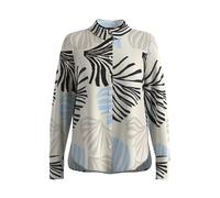 s.Oliver Satinierte Viskose-Bluse mit All-Over-Print und Manschetten