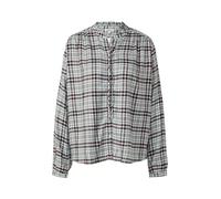 Karierte Hemdbluse im Relaxed Fit mit Rüschenkragen 42 blau|mehrfarbig 2170032.64N3.42