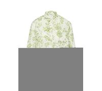 Langarmbluse S.OLIVER, Damen, Gr. 42, weiß grün, Web, Obermaterial: 100% Baumwolle, unifarben, relaxed fit normal, Rundhals, Manschette, Blusen, mit Brusttasche (56628614-42) weiß grün