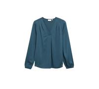 Comma Bluse – Viskosebluse mit Faltendetails – petrol – Größe 42