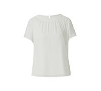 s.Oliver Bluse - Luftige Chiffon-Bluse mit gesteppter Raffung - Creme Größe 44