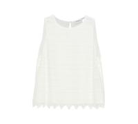 Comma Bluse aus Baumwollspitze mit Rundhalsausschnitt Creme Größe 46