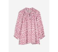 Bluse - Allover-Print - rosa S
