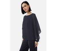 Bluse aus Chiffon mit raffiniertem Layering blau 32