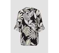 Bluse aus Leinenmix mit 3/4-Ärmeln 48 schwarz 2165744.99A0.48