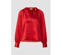 Bluse aus Satin mit tiefem V-Ausschnitt 40 rot 2173080.3384.40
