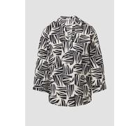 Bluse aus strukturiertem Viskosemix mit All-over-Print 42 schwarz 2168010.99A0.42