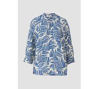Bluse aus strukturiertem Viskosemix mit All-over-Print 46 blau 2168010.55A0.46
